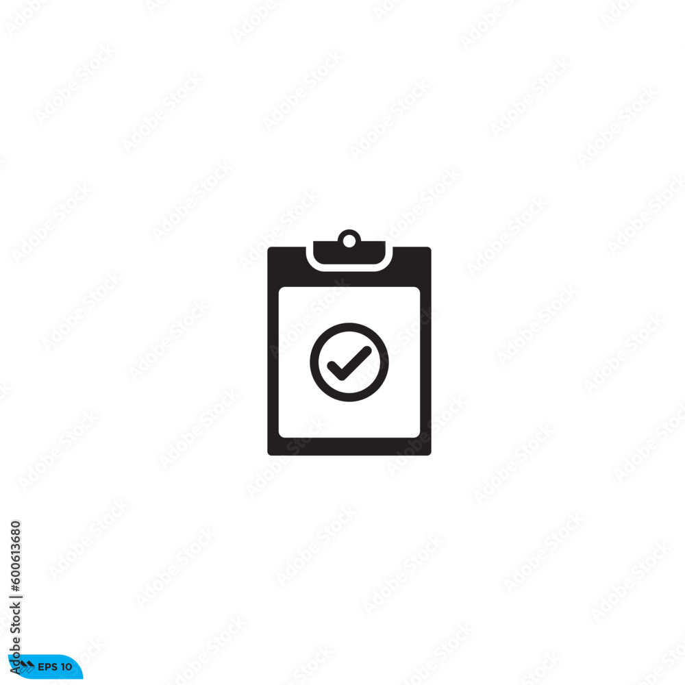 Icon vector graphic of clipboard check list Icon vector graphic of clipboard check list