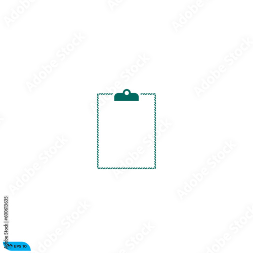 Icon vector graphic of clipboard check list