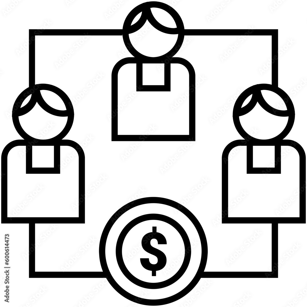Business Group Icon. People Teamwork Symbol. Line Icon Style. Vector Stock Business Group Icon. People Teamwork Symbol. Line Icon Style. Vector Stock