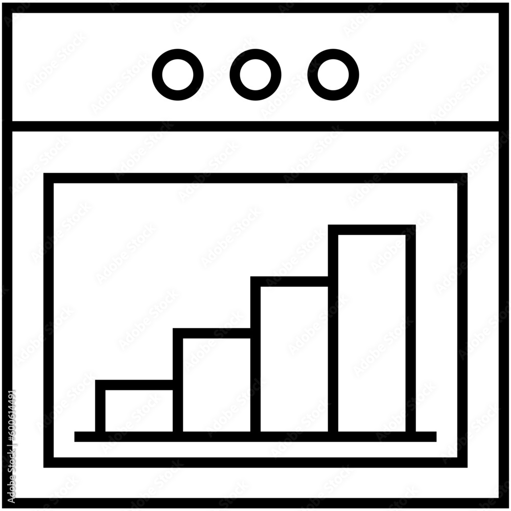Analytic Icon. Business Chart Data Symbol. Line Icon Style. Vector Stock Analytic Icon. Business Chart Data Symbol. Line Icon Style. Vector Stock