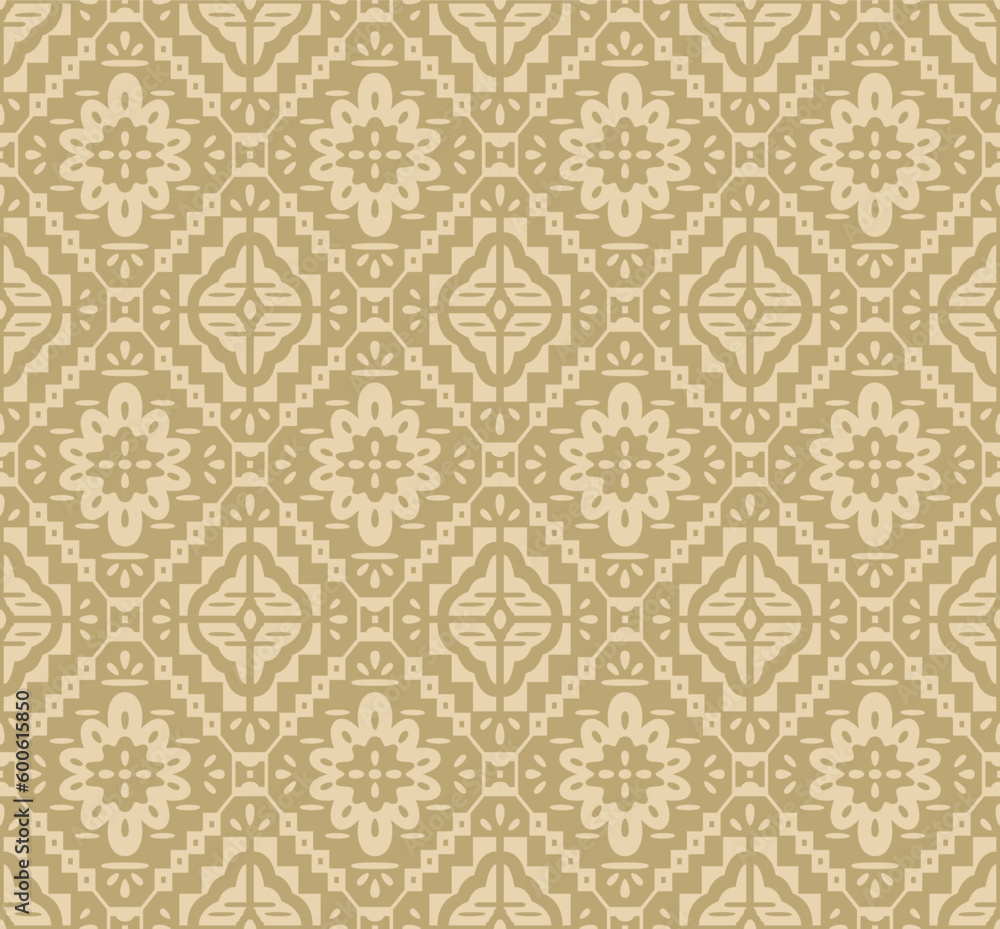 Japanese Flower Diamond Vector Seamless Pattern Japanese Flower Diamond Vector Seamless Pattern
