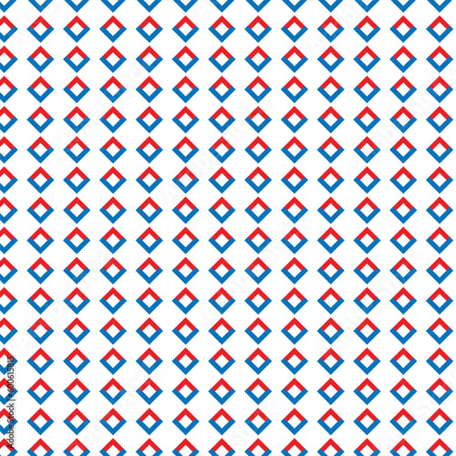 abstract creative seamless geometric red and blue pattern art.