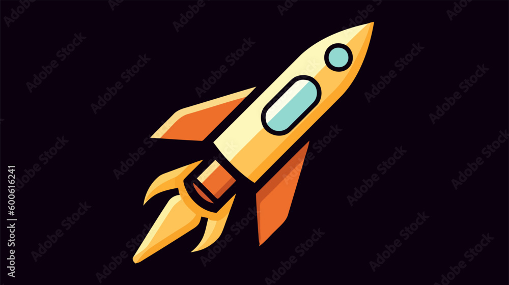 Cartoon rocket space ship take off, isolated vector illustration. Simple retro spaceship icon Cartoon rocket space ship take off, isolated vector illustration. Simple retro spaceship icon