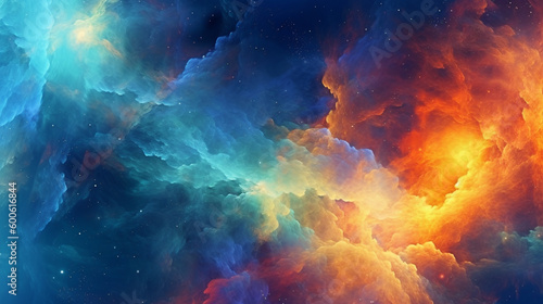 Generative AI, a nebula or galaxy theme for a space or science-oriented website design © icehawk33