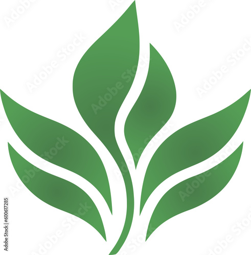 Sprout mockup eco logo  green leaf seedling  growing plant. Vector icon