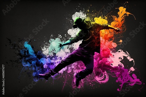 colorfull art of hip-hop dance