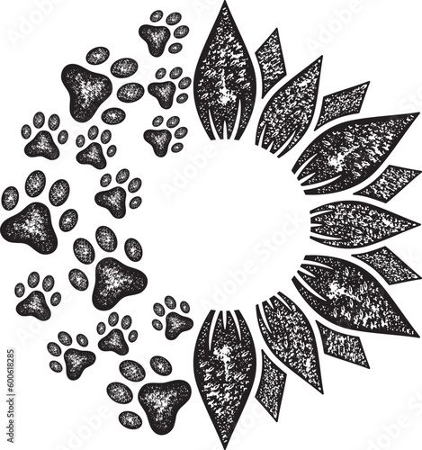 Sunflower Dog Paws, Dog Love