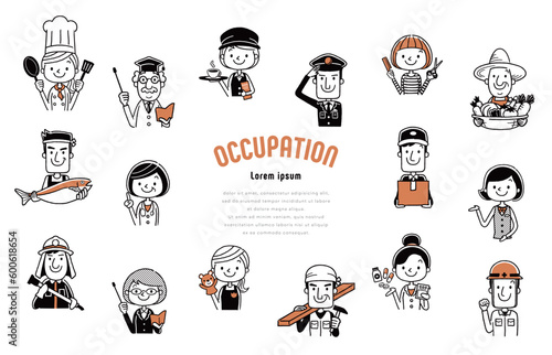 ベクターイラスト素材：働く人物、職業、自営業、フリーランス
