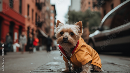 pets in urban environments, generated AI Technology © Ydhimas