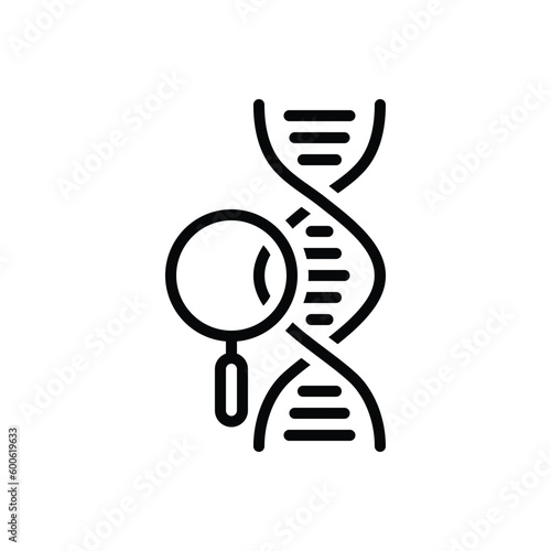 Black line icon for genetics 