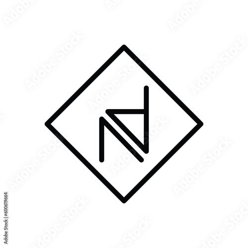 Free Download Black line icon for nd letter  - GFXLoad