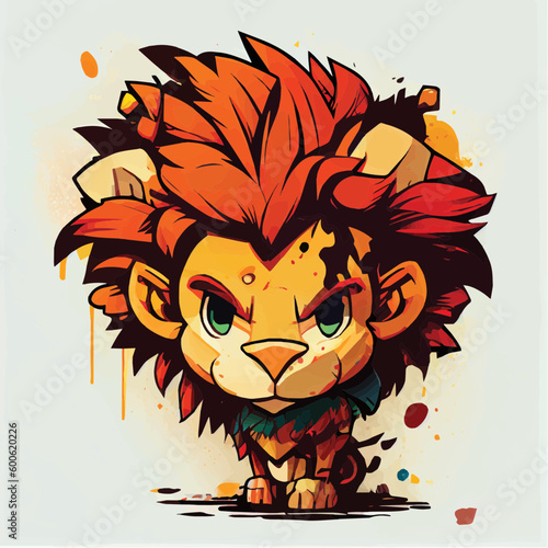cute Lion character, cartoon, children book style, artistic, theme print design, for t-shirt print and case, Illustrator
