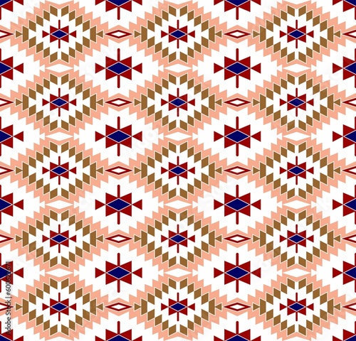 colorful seamless gematric pattern design.  photo