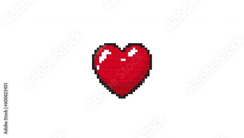 heart video game pixelated animation
