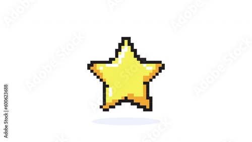 star video game pixelated animation