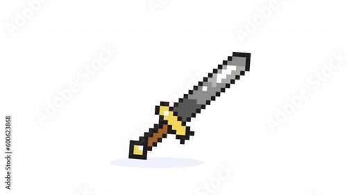 sword video game pixelated animation