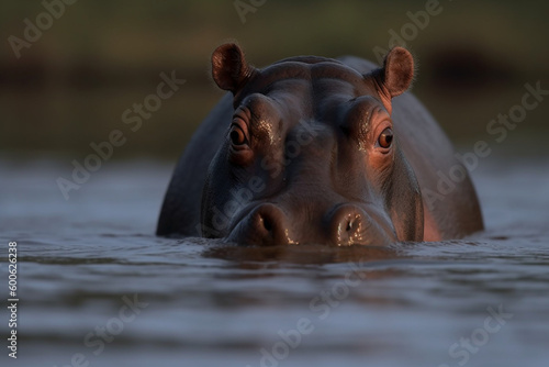 a hippopotamus in the water © imur