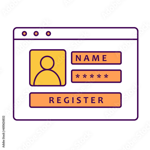 User registration, Account creation, Sign-up process, New user onboarding, Joining a website/service, Membership registration vector line icon with editable stroke.