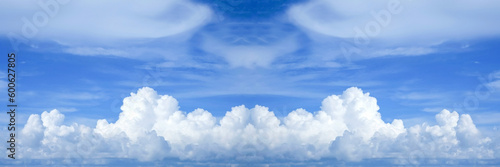 White clouds and blue sky for background