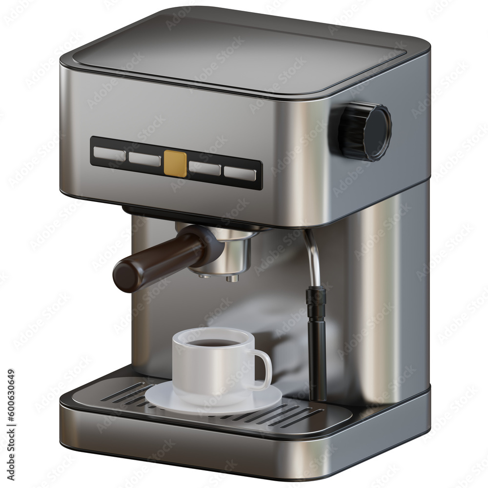 3d espresso coffee machine with a cup of coffee illustration with transparent background 3d espresso coffee machine with a cup of coffee illustration with transparent background