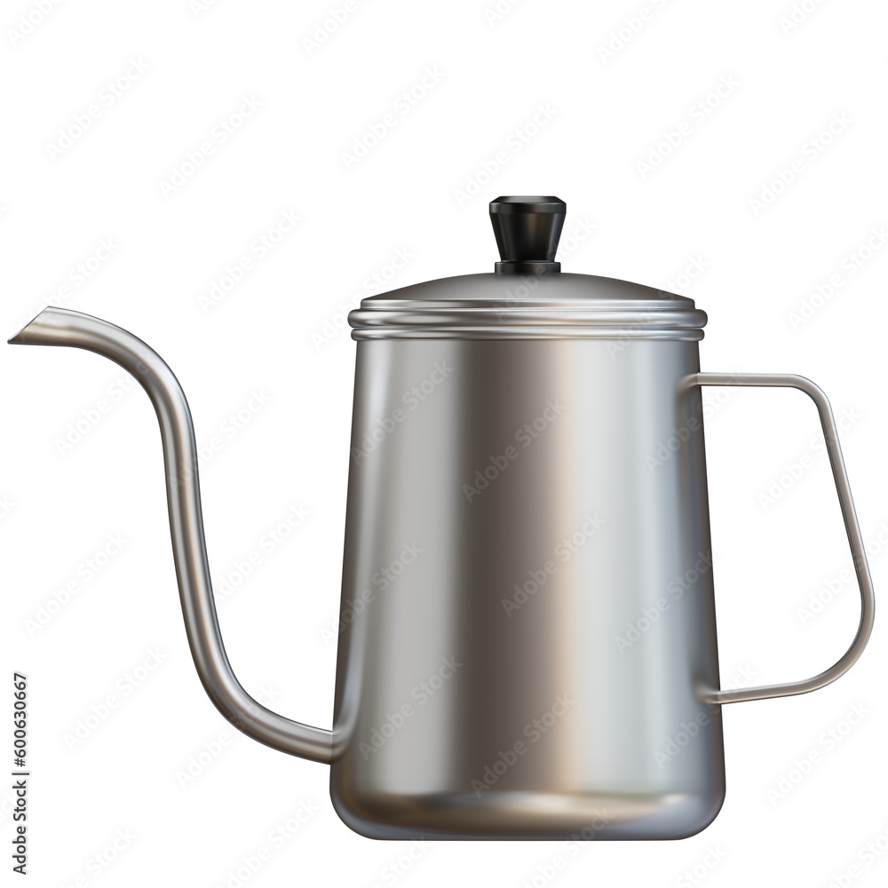 3d coffee kettle illustration with transparent background 3d coffee kettle illustration with transparent background
