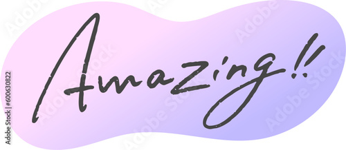 手書き文字素材「Amazing」ベクターデータ。