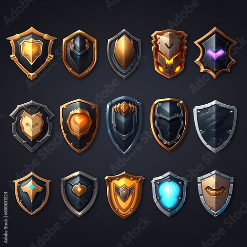 Obraz na płótnie fantasy shield game ai generated
