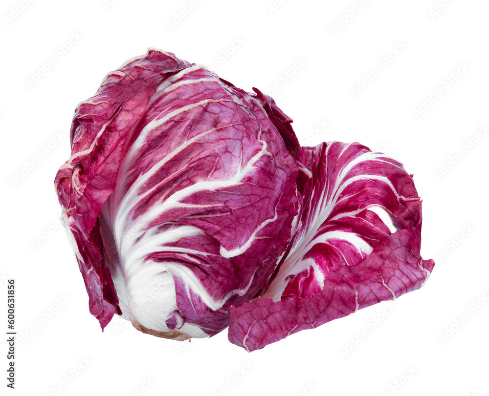 red radicchio isolated , png file