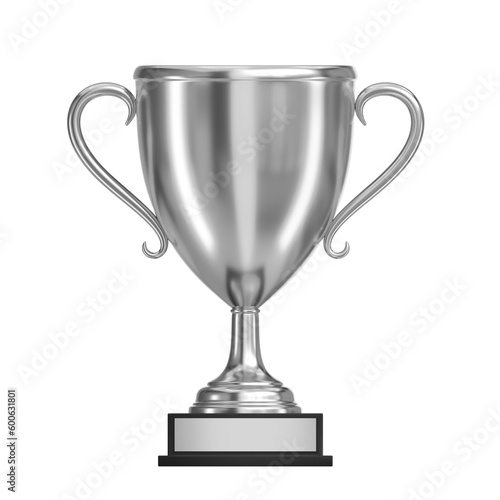 silver trophy cup award element isolated on white background. silver trophy cup award element isolated. silver trophy cup award element 3d render illustration