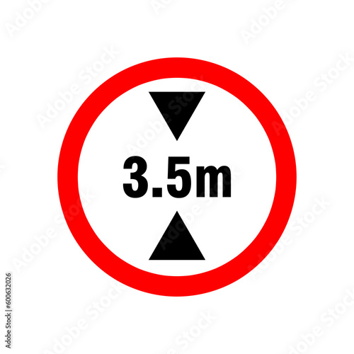 Free Download Maximum vehicle height 5. 3 professional road safety signs illustration on white background..eps - GFXLoad