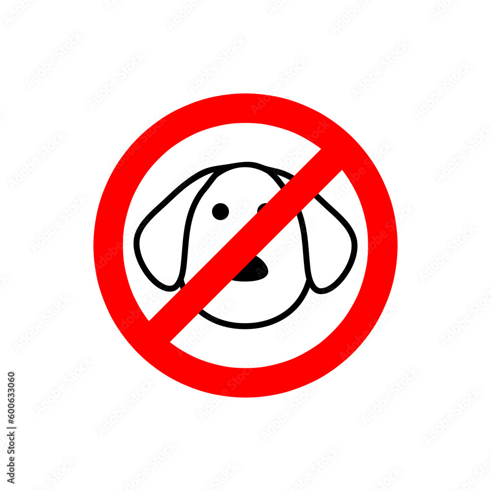 Vector illustration of the ban dog on a white background..eps Vector illustration of the ban dog on a white background..eps