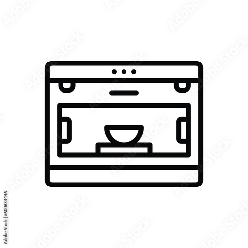 Black line icon for oven
