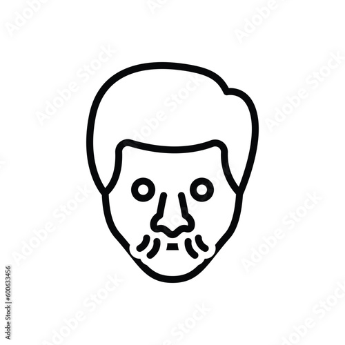Black line icon for smell 