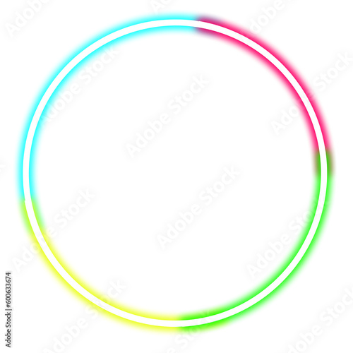 abstract neon colorful circle aesthetic png icon