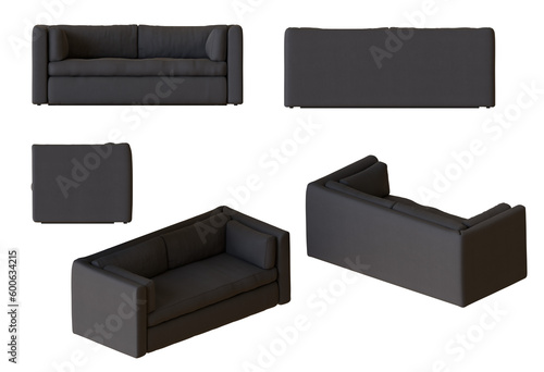 Sofa rectangle cutout png interior