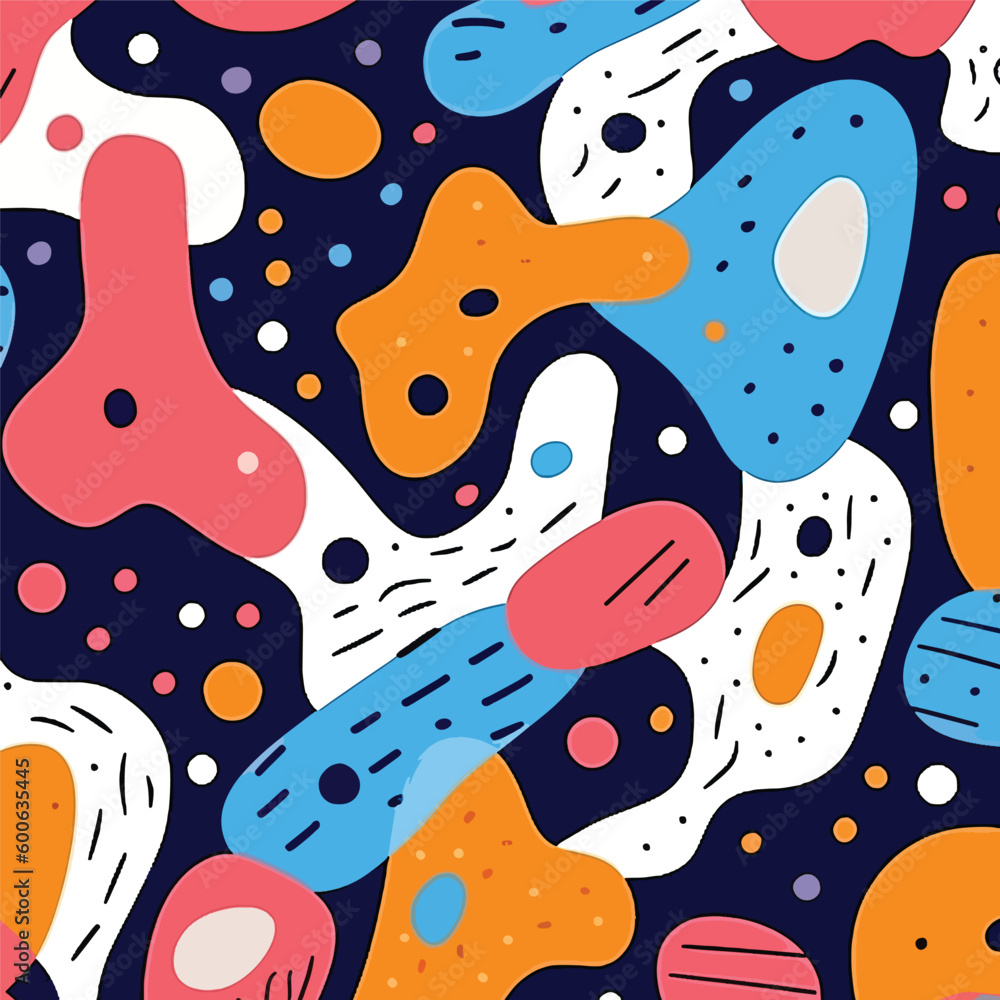 Hand drawn style design abstract doodle pattern Hand drawn style design abstract doodle pattern