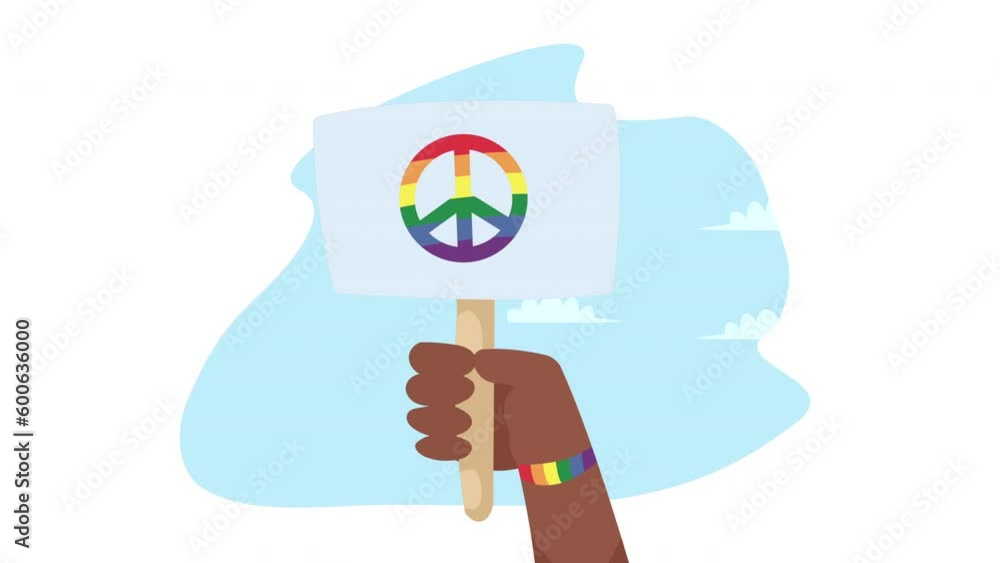 lgtbiq community flag in banner animation lgtbiq community flag in banner animation