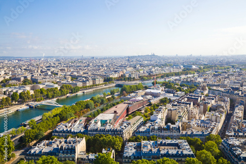 Panoramic view of Paris city  France.