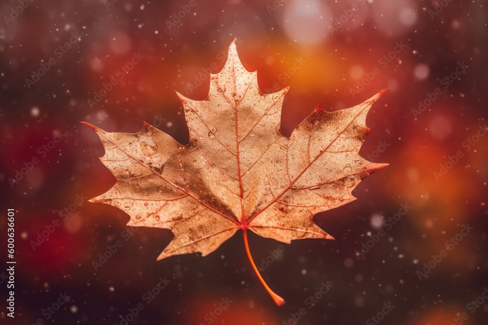 maple leaves on a red background, generative ai maple leaves on a red background, generative ai