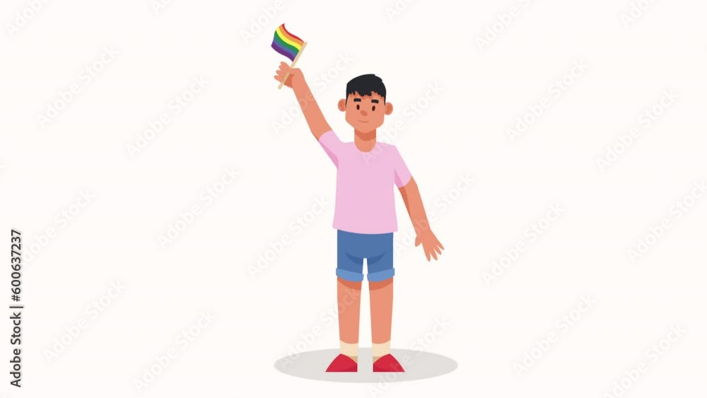 gay waving lgtbiq community flag animation gay waving lgtbiq community flag animation