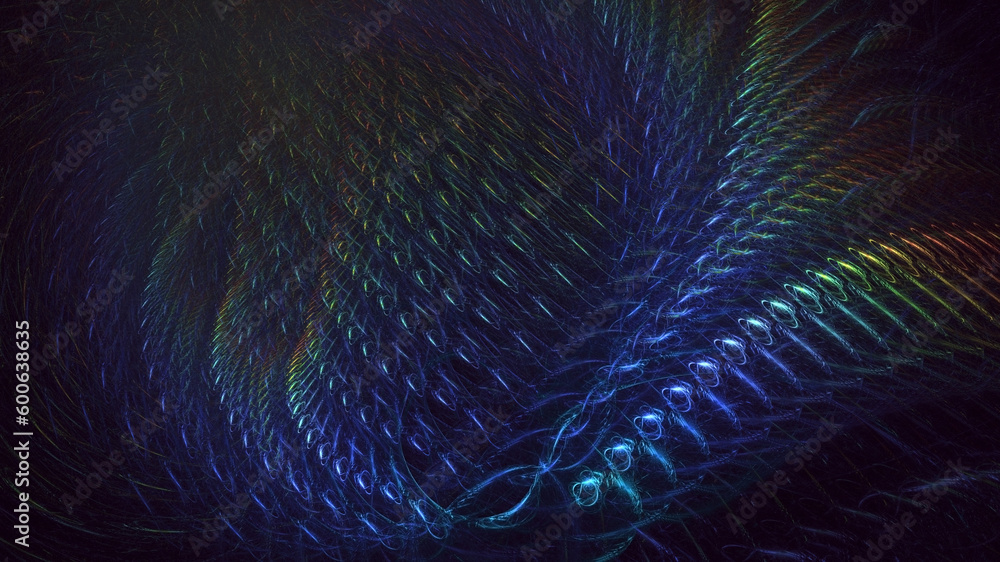 Obraz premium 3D rendering abstract fractal light background