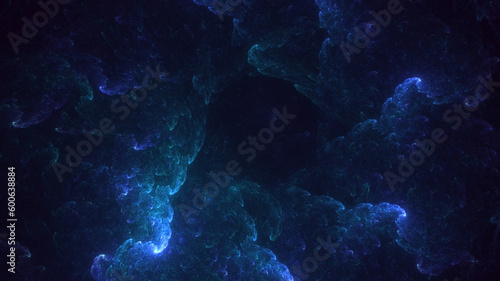 3D rendering abstract fractal light background