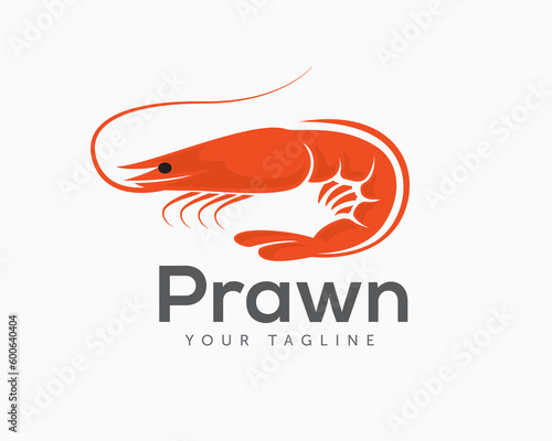 red prawn shrimp jump abstract logo icon symbol design template illustration inspiration
