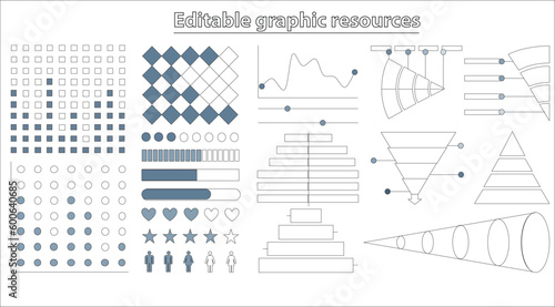 Editable Graphic Resources. High-quality pictograms. Linear icons set of Financial Analytics, Headhunting, Health insurance, etc symbol template for graphic and web design collection logo vector.