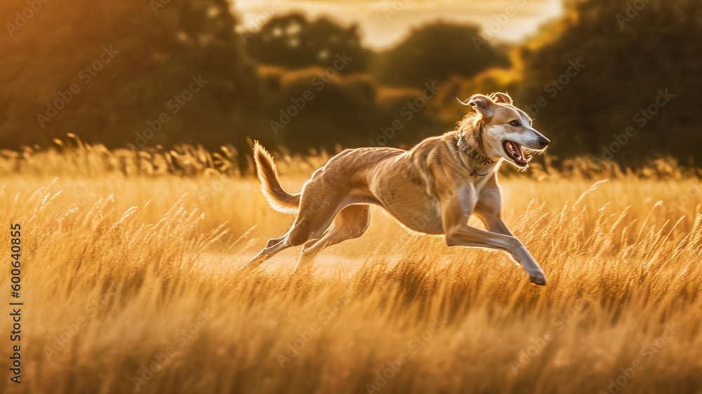 Graceful Greyhound in Motion