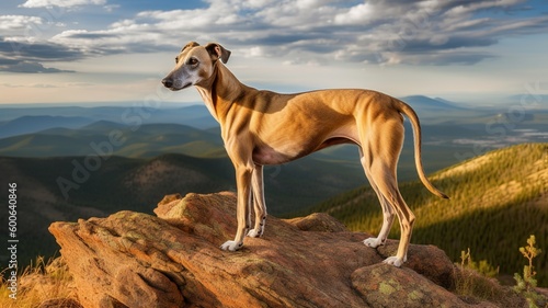 Sleek Greyhound in Nature
