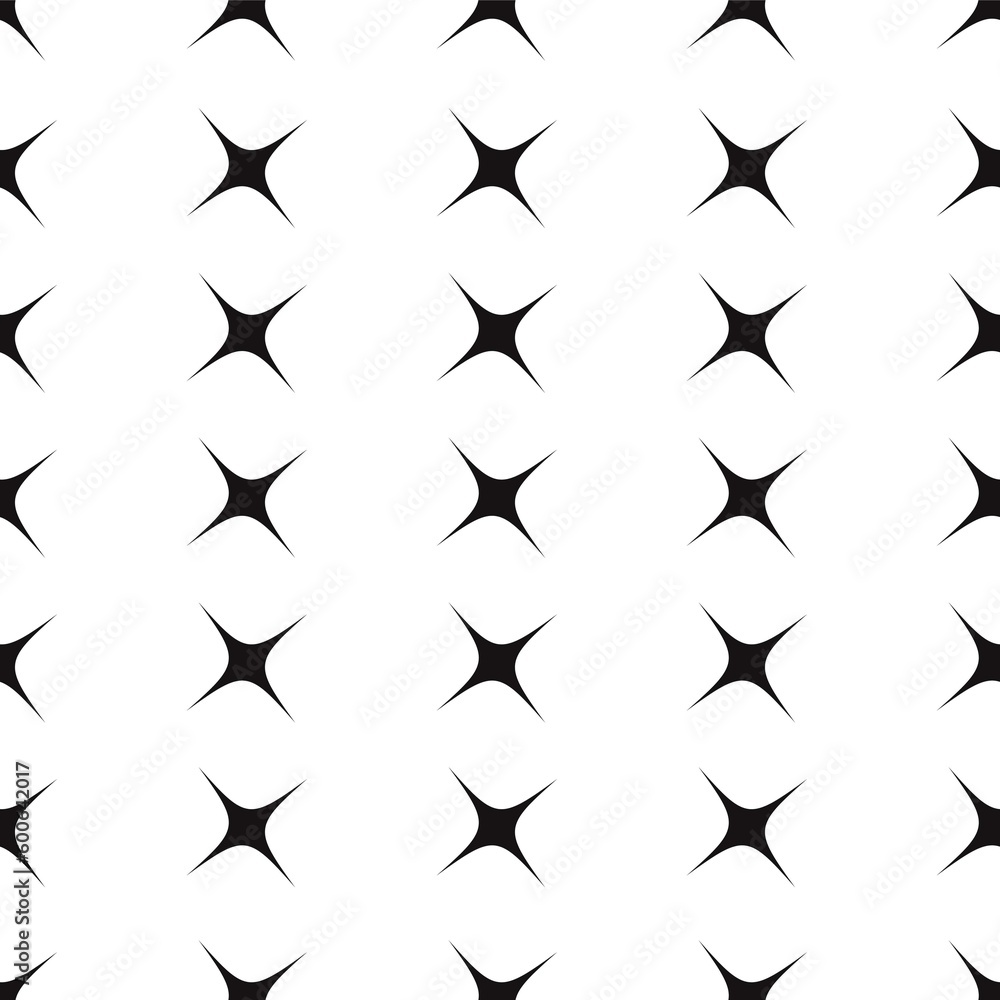 Star pattern. seamless white art background. elements isolated on white background. for print, gift wrapping, banner, postcard. modern illustration.
