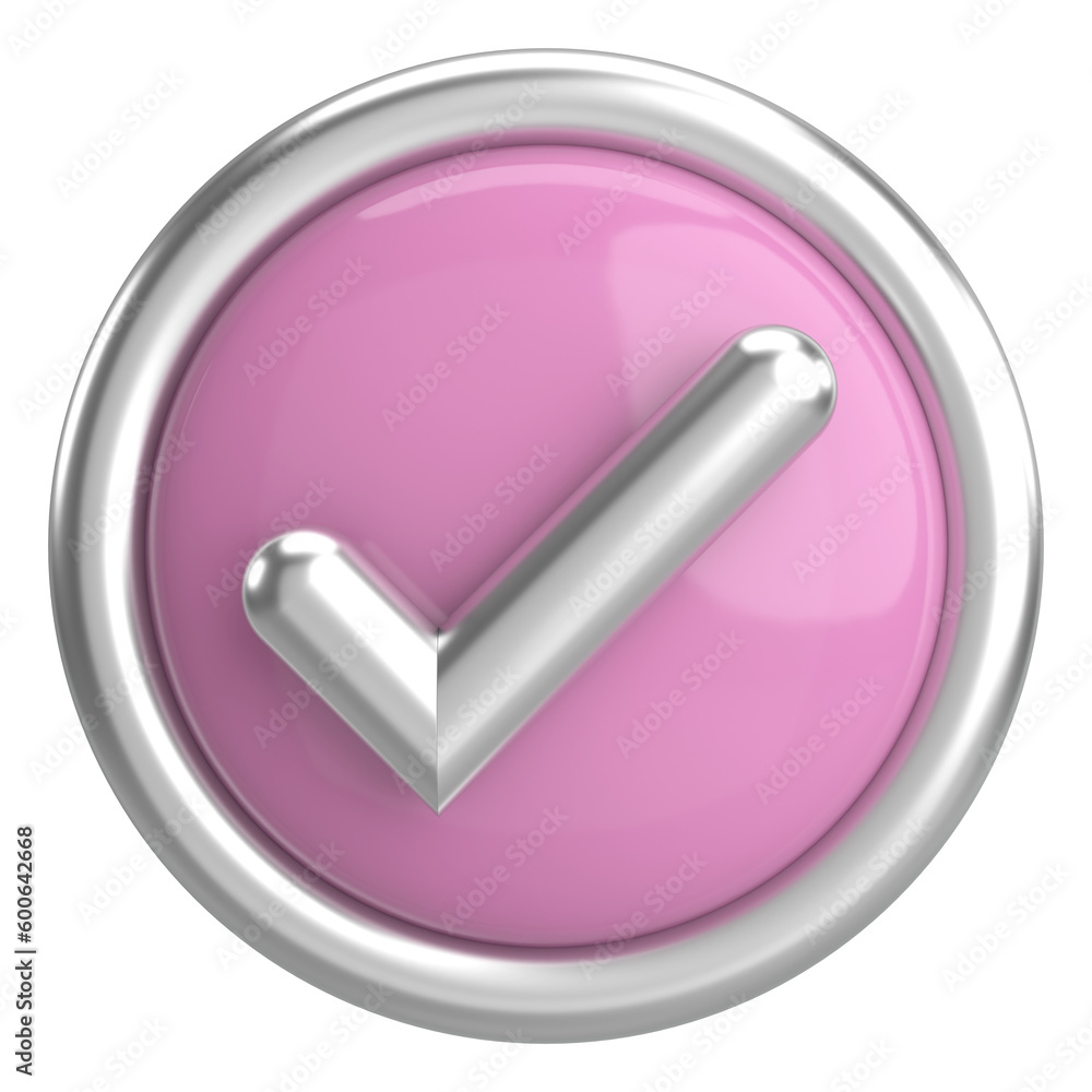 3D checkbox. Check mark. 3D illustration. 3D checkbox. Check mark. 3D illustration.