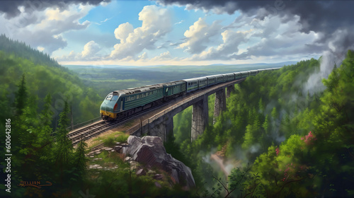 Travel by train - Generated by Generative AI