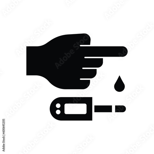 Blood glucose meter test icon design. isolated on white background. vector illustration